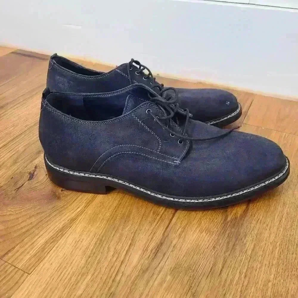 New Cole Haan mens Frankland Grand navy Nubuck Oxford dress Sz 11.5 navy A-84 - Picture 8 of 10